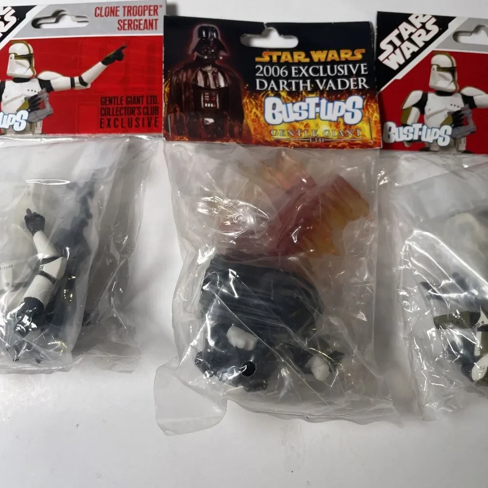 Star Wars BUST UPS LOT Of 3 - Exclusive Darth Vader - 2X Clone Trooper Sergeant